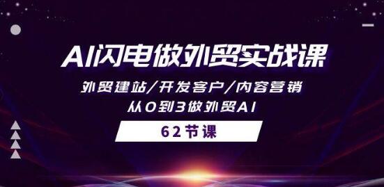 图片[1]-Al闪电外贸实战课：从零到精通，外贸建站、客户开发、内容营销一站式教学-阿志说钱