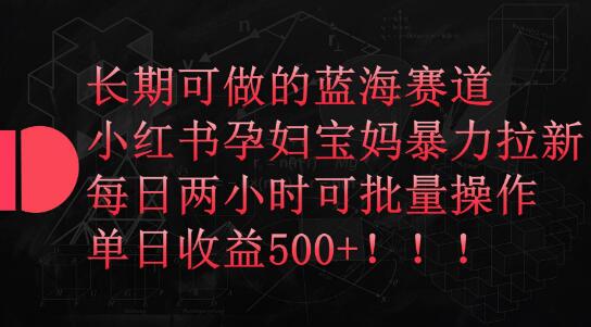 图片[1]-小红书孕妈拉新策略：日赚500+，仅需每日两小时，高效且实用-阿志说钱