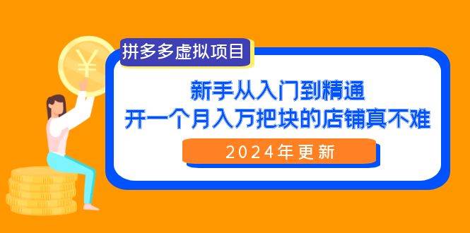 图片[1]-拼多多虚拟项目全攻略：从入门到精通，轻松打造月入万元店铺-阿志说钱