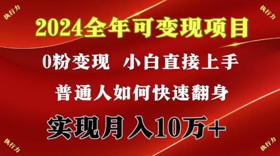 图片[1]-2024全年变现项目揭秘，日收益至少2000+，零门槛快速上手-阿志说钱