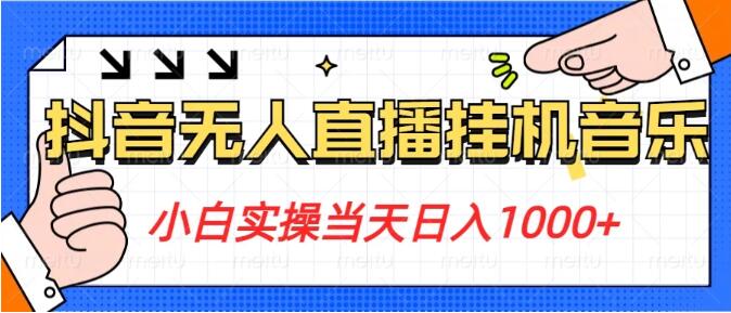 图片[1]-小白实操日入千元，抖音24小时无人直播音乐，安全稳定不违规，轻松赚取音浪收益-阿志说钱