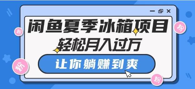 闲鱼夏季热销冰箱项目，轻松月入过万，躺赚新体验-阿志说钱