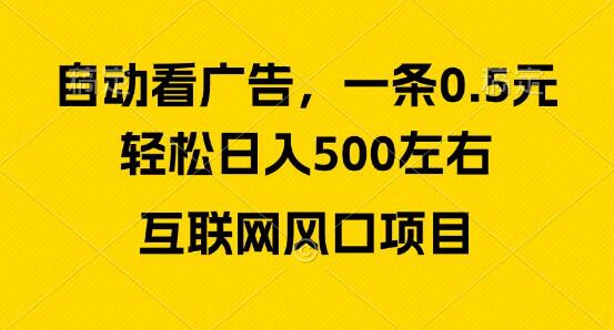 图片[1]-2024广告收益新风口，日入500+，新手小白秒上手-阿志说钱