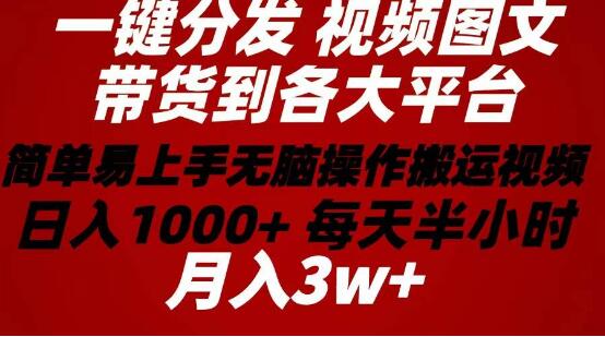 图片[1]-一键分发带货图文视频教程，轻松上手，高效变现-阿志说钱