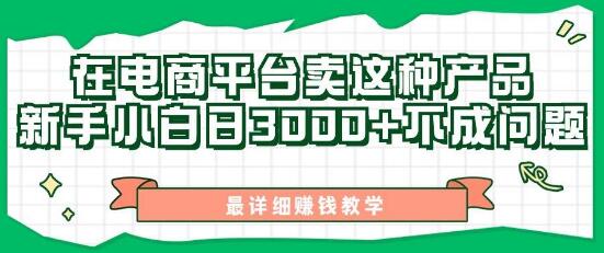 图片[1]-电商平台爆款产品项目，新手小白日入3000+，最全实战教学-阿志说钱