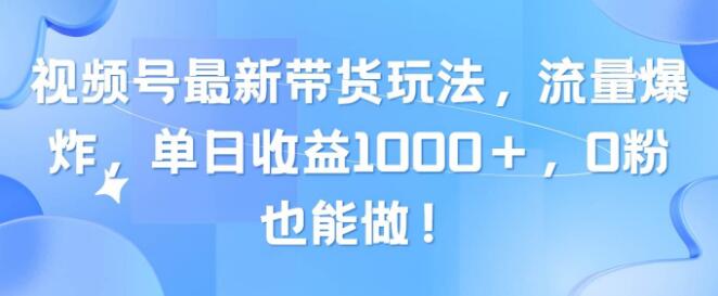 图片[1]-视频号带货新策略，流量飙升，轻松实现单日1000+，零粉丝即可操作！-阿志说钱