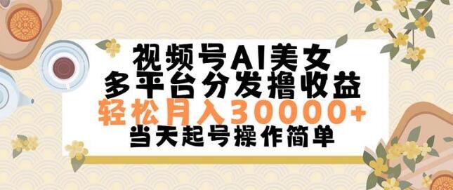 图片[1]-视频号AI美女项目揭秘，月入30000+，操作简单，新手秒上手-阿志说钱