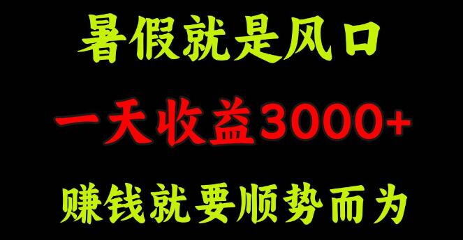 图片[1]-暑假赚钱秘籍，抓住风口，日入3000+，顺势而为轻松致富！-阿志说钱