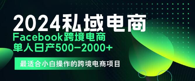 图片[1]-2024年Facebook私域跨境电商实战教程，日入10单策略揭秘，小白友好全程演示！-阿志说钱