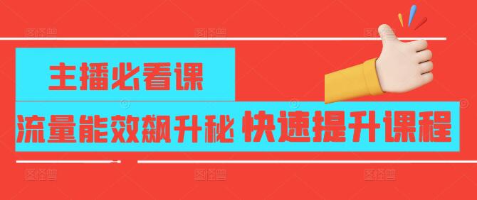 图片[1]-【实战揭秘】主播流量能效飙升秘诀，快速提升课程！-阿志说钱