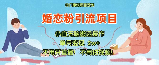 图片[1]-小红书高效婚恋粉引流秘籍，无直播、无视频、零交付，轻松获客新途径-阿志说钱