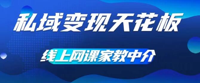 图片[1]-私域变现巅峰策略，网课家教中介渠道流量双驱动，大学生兼职助力，零成本月入五位数实战指南-阿志说钱