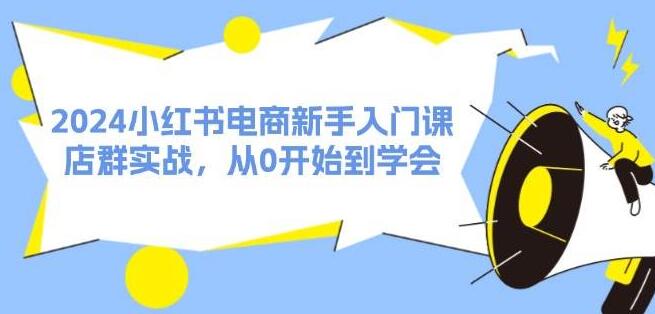 图片[1]-2024小红书电商新手入门宝典：零基础店群实战教学，快速掌握运营技巧-阿志说钱