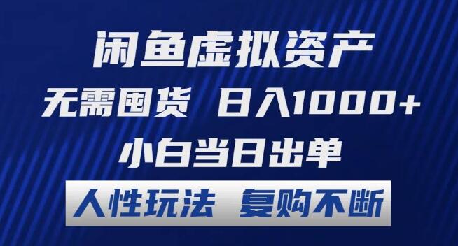 图片[1]-闲鱼虚拟资产赚钱秘籍，零囤货日入千元，小白快速上手，人性化策略驱动复购不断-阿志说钱