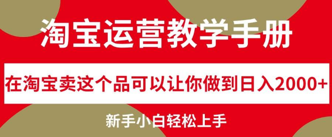 图片[1]-淘宝运营实战指南，揭秘热销商品策略，助力新手日入2000+的实战教学手册-阿志说钱