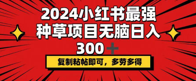 图片[1]-2024小红书顶流种草秘籍：日入300+轻松复制粘贴，多劳多得高效变现-阿志说钱