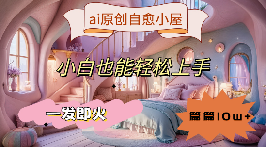 图片[1]-AI原创治愈小屋，小白秒变创作达人，一键生成爆款内容，篇篇冲刺10W+-阿志说钱