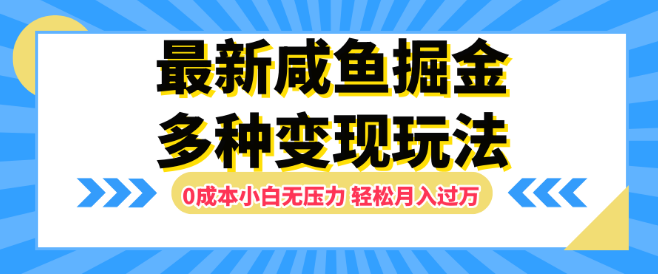 图片[1]-【最新】咸鱼掘金秘籍，革新玩法0成本，小白友好无压力，多样变现渠道助你轻松月入过万！-阿志说钱