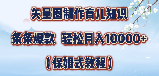 图片[1]-矢量图育儿知识宝典，打造爆款内容，副业创收月入过万！-阿志说钱