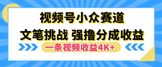 图片[1]-视频号小众赛道玩法，文笔挑战如何助力一条视频收益突破4K+-阿志说钱