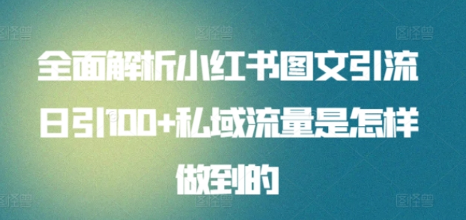 图片[1]-小红书图文引流实战技巧，日引100私域流量全面解析，助力私域运营增长！-阿志说钱