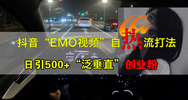 图片[1]-抖音EMO视频营销新策略，揭秘自热打法，日增500-800名精准创业粉丝，打造泛垂直领域影响力！-阿志说钱