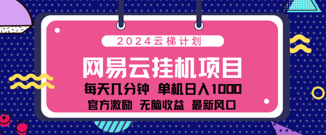 图片[1]-2024网易云云梯计划项目详解，每日轻松操作几分钟，纯收益模式揭秘！单账号月收益一万至三万，支持批量与矩阵操作，收益倍增策略！-阿志说钱