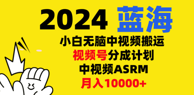 图片[1]-小白也能上手，中视频视频号运营攻略，轻松实现分成收益ASRM！-阿志说钱